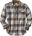 Legendary Whitetails Mens Buck Camp Flannel Shirt, Shale Plaid, Large