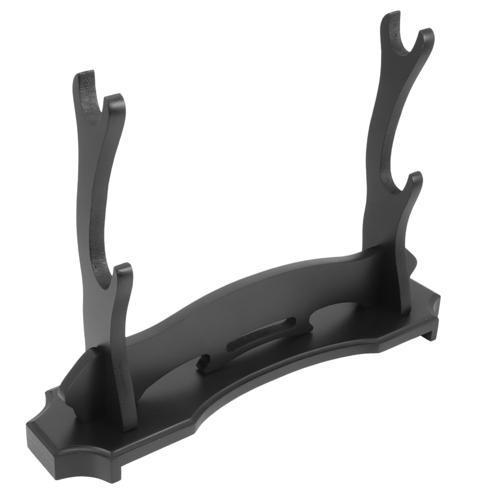 GALPADA Soporte de Espada de Madera Negra para Escritorio Diseño Simple y Hermoso, Soporte Estable No Fácil de Voltear para Almacenamiento y Exhibición de Dizi y Espada