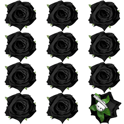 Pinces à cheveux mexicaines et broches roses noires pour fête et cérémonie