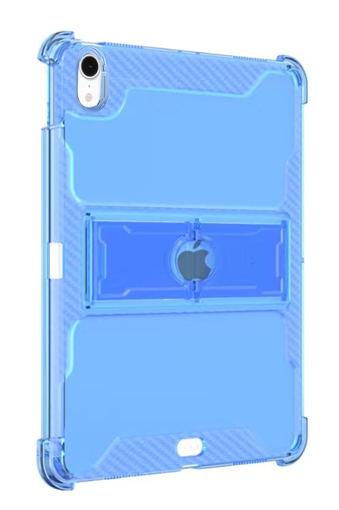 UnDePlus Apple iPad Mini 7 Mini 6 için Kılıf, Kalem Bölemli Standlı Darbelere Dayanıklı Şeffaf Kapak 2021-2024 Gökyüzü Mavisi