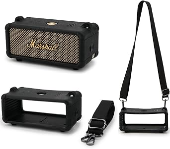 Coyktonty Silicone Cover Case for Marshall Emberton III Portable Bluetooth Speaker, Protective Skin Cover Travel Carrying Pouch Case Black