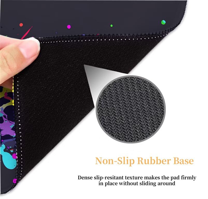 Tapis de souris grand format léopard avec base caoutchouc durable
