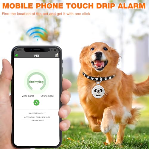 NAVESO Mini GPS Tracker für Katzen Hunde, Haustier Tracker mit Hundehalsband, Katzentracker Hundetracker, Echtzeit-Standortverfolgung, IP65 Wasserdichter,Ohne Monatliche Gebühren