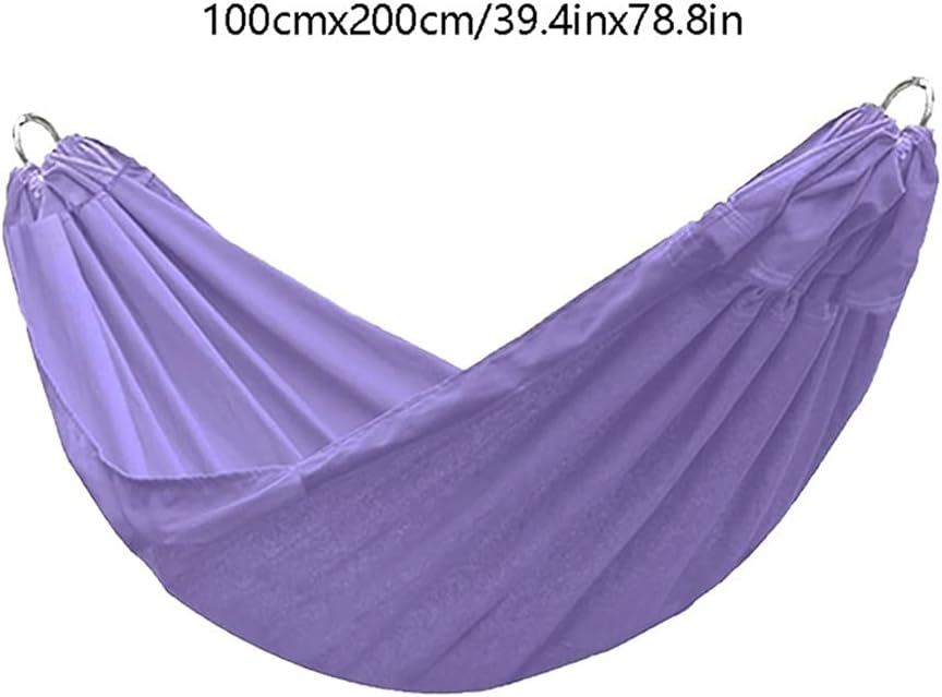 Portable Hammock, Double Canvas Hammock, Outdoor Camping Hammock, Adjustable Suspension System, 100x200cm Large Hammock (White)
