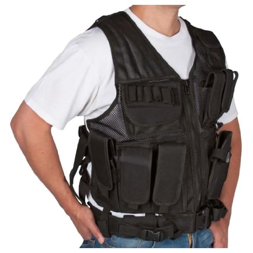 Modern Warrior Adjustable Tactical Military and Hunting Vest (Black)