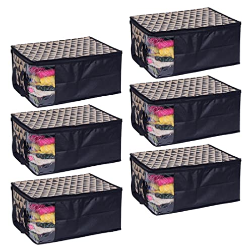 PrettyKrafts™ Presents Non Woven Saree Cover Storage Bags for Clothes with primum Quality Combo Offer Saree Organizer for Wardrobe/Organizers for Clothes/Organizers for Wardrobe