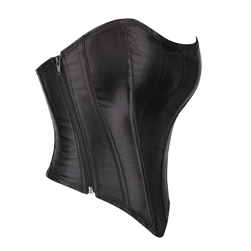 Corset désossé gothique à fermeture latérale et lacets