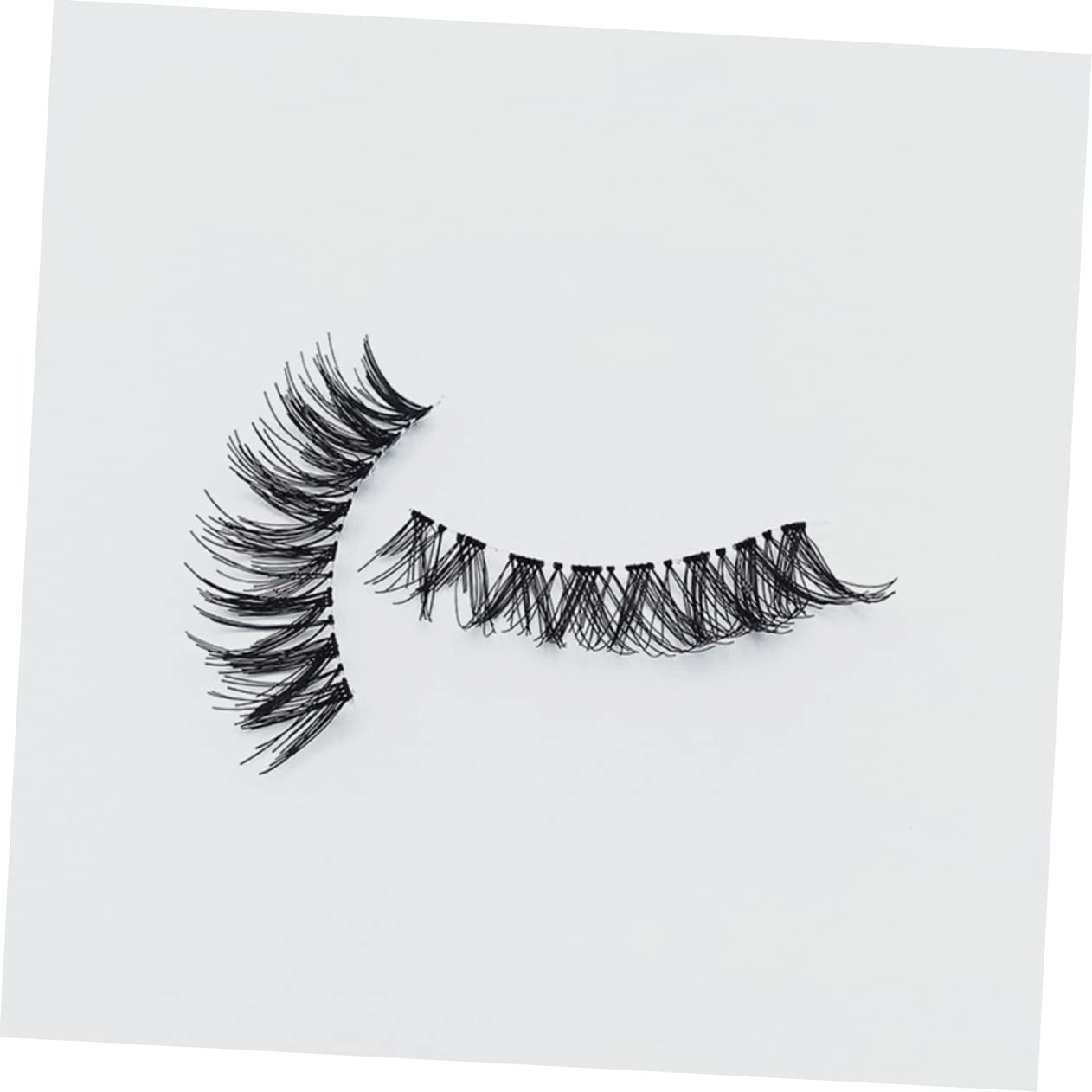 Healeved 75 Paires Faux cils magnétique cils pelucheux cils artificiels fake lashes bande douce cils multicouches volume épais cheveux faits à la main de tige transparente