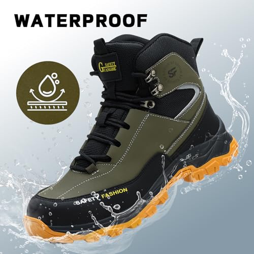 Image of Steel Toe Shoes Puncture Resistant Safety Work Boots for Men.