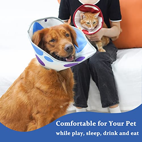 Image of BARKLESS Soft Cones for Medium and Large Dogs After Surgery, Protective Dog Surgery Collar to Prevent Licking, Adjustable Cone of Shame Alternatives (Grey, L)