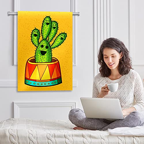 Drapeau de jardin double face cactus jaune résistant toutes saisons - 6