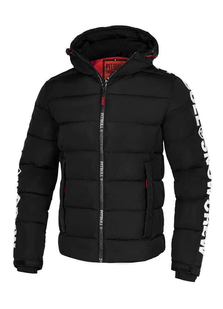 PITBULL - Winterjacke Herren mit Kapuze Airway IV, Jacke Herren mit Reißverschluss, Bequeme Seitliche Taschen, Herren Jacken Perfekt für Winter