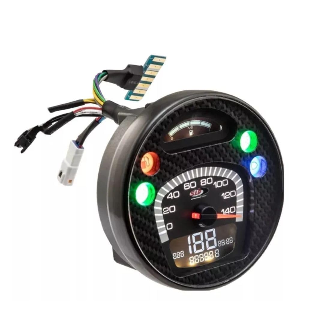 Contachilometri contagiri SIP 50000223 2.0 CARBONIO adatto per Vespa 80 125 150 200 PX E arcobaleno
