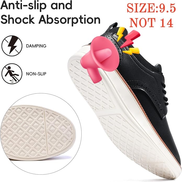 Image of Mens Oxfords Shoes, Slip On Classic Fashion Casual Dress Business Shoes Lightweight Comfortable Walking Running Sneakers for Men