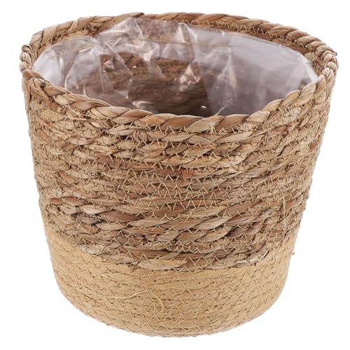 BAZEITFLOW Cesta Jardinera Tejida Mano de Marino para Plantas Cesto Decorativo Multifuncional para Almacenamiento y Flores Pequeño