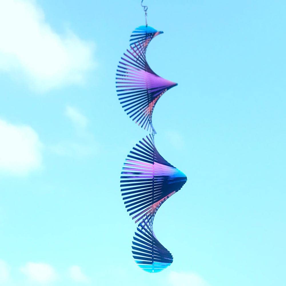 Molinadores de viento, hélice 3D de acero inoxidable colgante, molinillos de viento para patio y jardín, colgante de acero inoxidable para colgar en interiores y exteriores