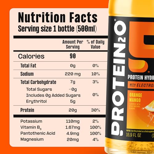 Image of Protein2o Hydration Drink - 2-in-1 Liquid Clear Whey Protein Isolate and Electrolyte Drink - 20g Protein, Vitamins B5, B6 - Post-Workout Recovery - 16.9 Fl Oz - 12 Count Variety Pack
