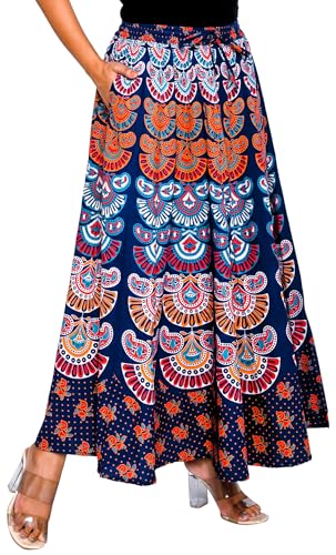 Image of Premium Cotton Skirt for Women with Pocket, Free Size