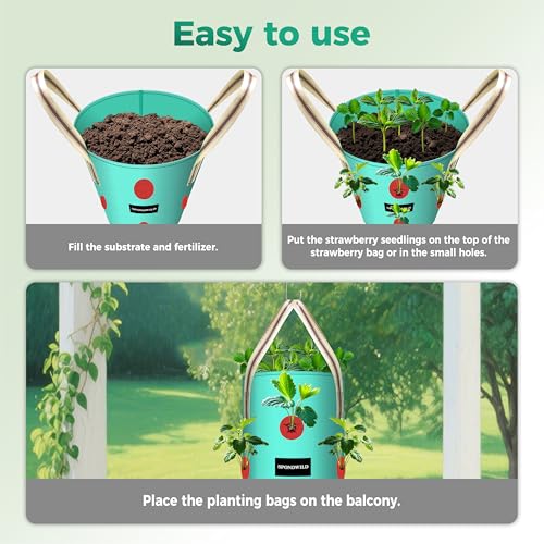 Bolsas de Cultivo para Verduras con Maceteros Invertidos Colgantes 8