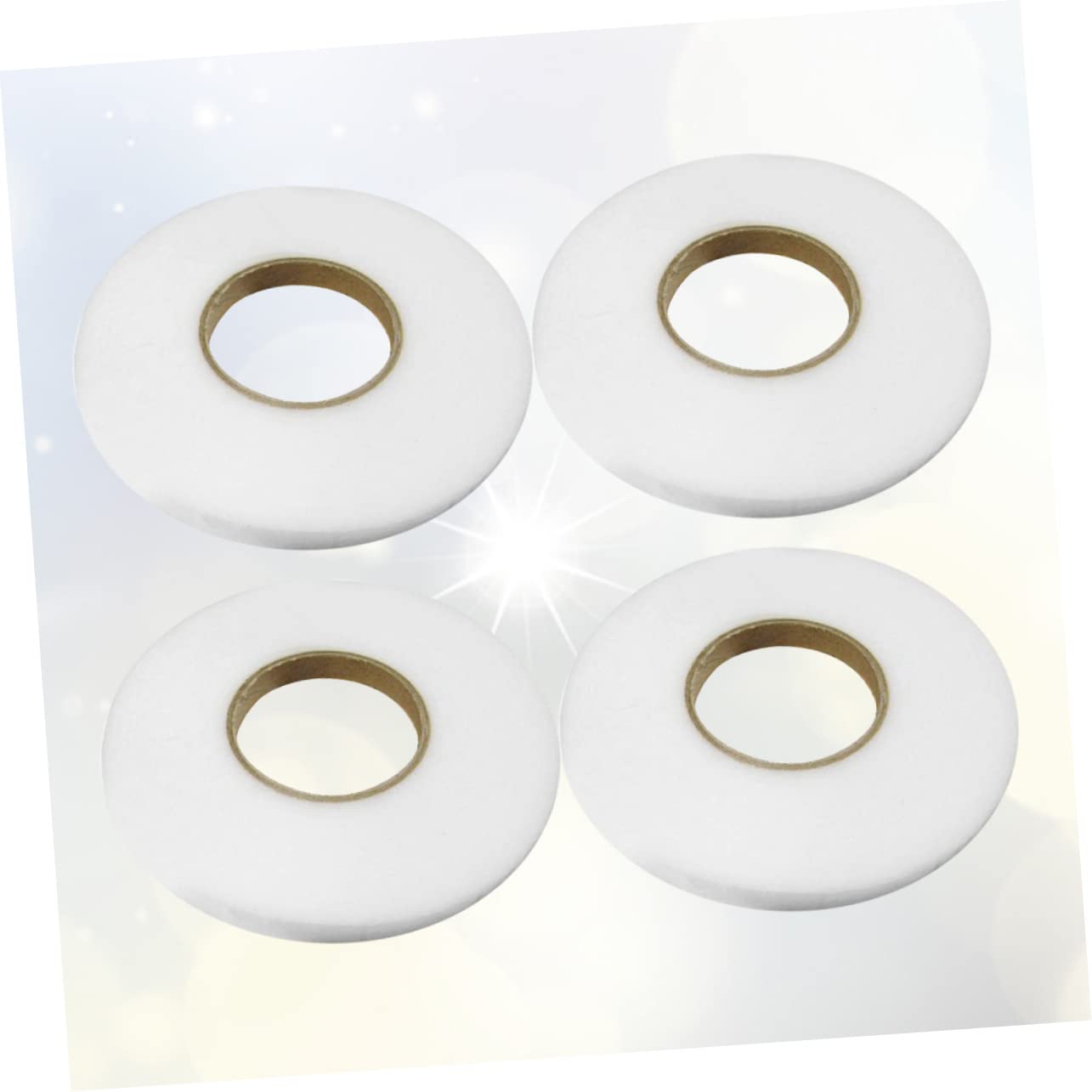 12rouleaux Ruban Thermocollant Double-sided Non-tissé Pour Vêtements De Blanc Adhésif Pour Ourlets Et Réparations Textiles