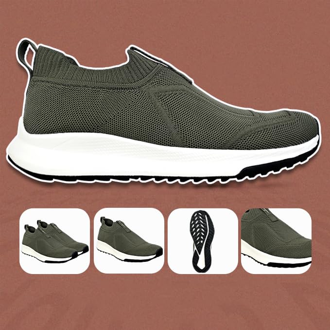 Image of Allen Cooper Training,Men's Lightweight Running Shoes | Breathable Mesh Sneakers with Cushion Comfort & Anti-Slip Sole | Walking, Gym, Training & Daily Wear Sports Shoes(651|TurboBoost|Color Options- Black,Olive,Green,Blue /Size-6,7,8,9,10)