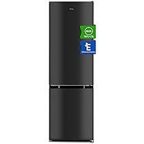 CHiQ Frigorifero Combinato FBM260L 262L (187+75), 176cm, Low Frost, Inox scuro, Porte reversibili, Luce LED, Temperatura Regolabile, Classe energetica E, 39db, nero