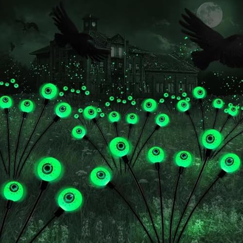 Decoraciones de Halloween con luces solares de globo ocular 3