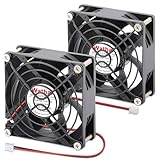 2 Pack Wathai IP67 Waterproof 80mm 24V DC Cooling Fan Dual Ball High Speed for PC Case, Electronics Equipment 80mm x 25mm