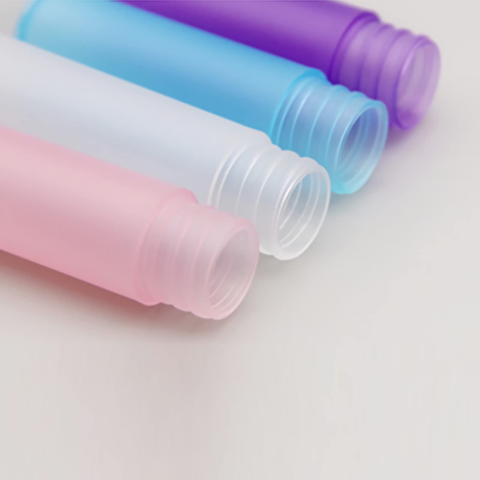 50 Piezas 10ml Botella de Spray Vacía Plástico Transparente Mate Atomizador de Viaje Conjunto de Botellas, con Pulverizador de Niebla Fina para Aromaterapiacon 5 Embudos