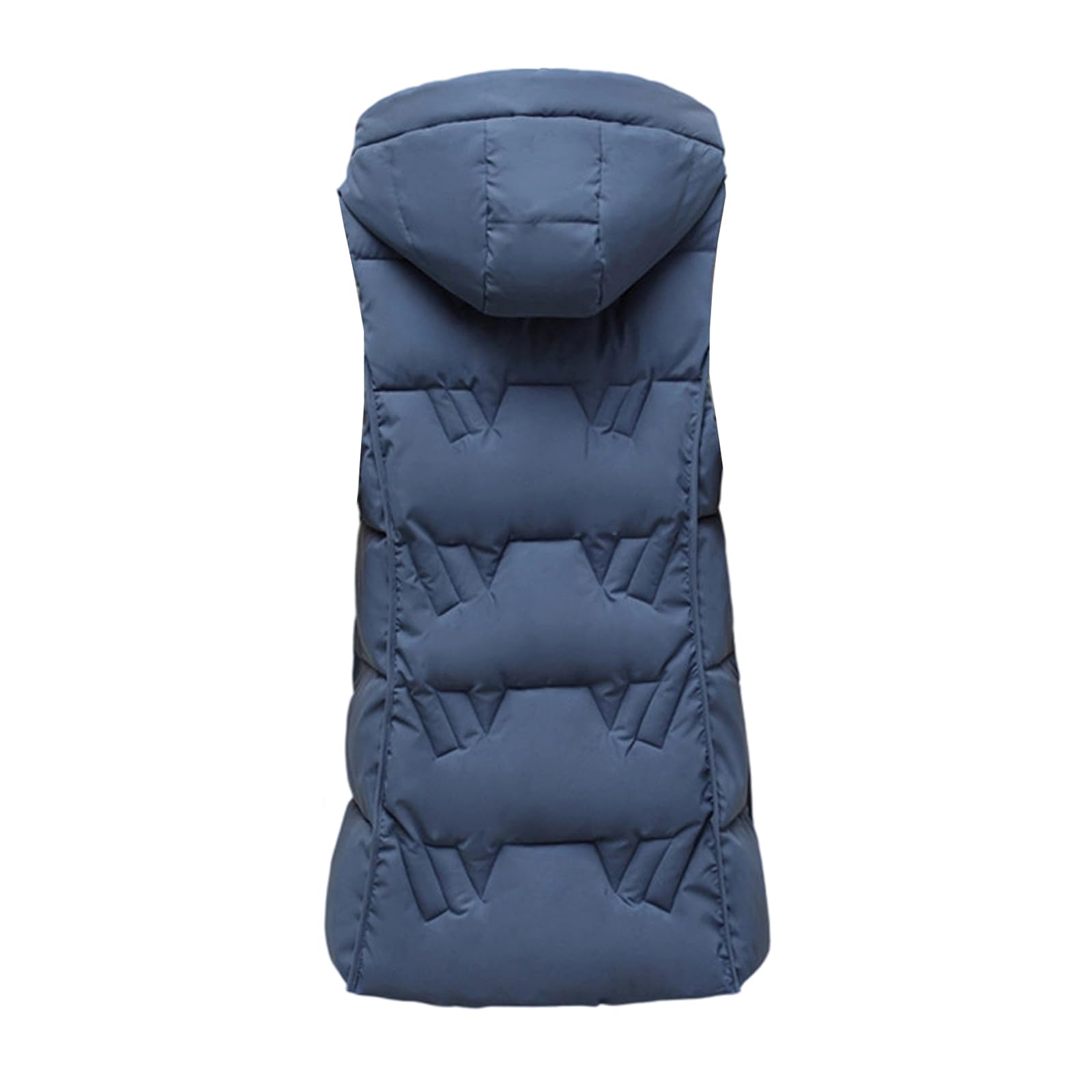 Steppweste Damen Lang Ärmellose Weste Mit Kapuze Wintermantel Casual