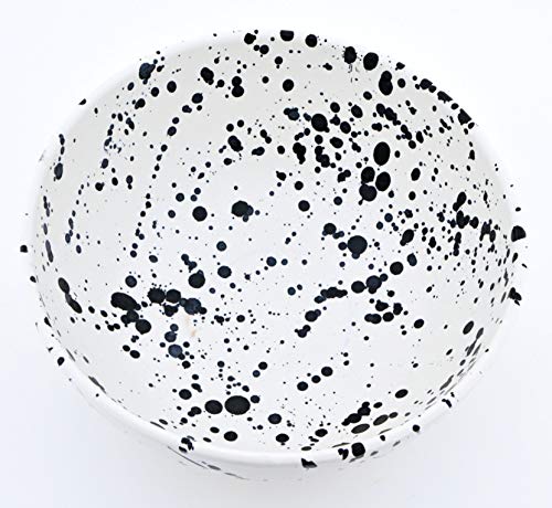 Cuenco 23 cm de cerámica pintado a mano negro mate artesanal 3