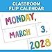 Flip Calendar for Classroom Colorful Flip Calendar Set Colorful Classroom Decoration for Whiteboard Classroom Teacher School Supplies