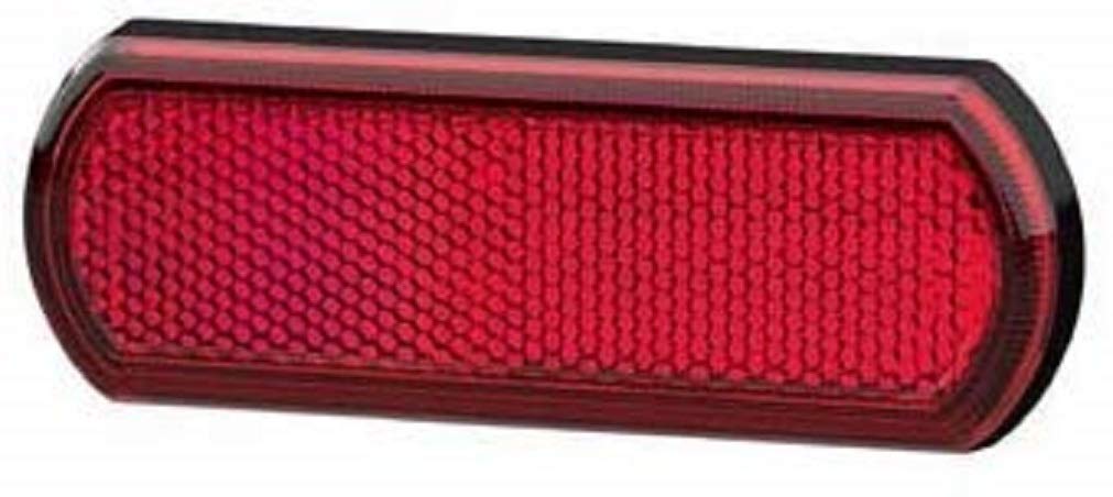 HELLA 8RA 013 403-001 Rückstrahler - Shapeline Tech - Lichtscheibenfarbe: rot - rechteckig - geklebt/Anbau - für waagerechte Befestigung - hinten - Menge: 1