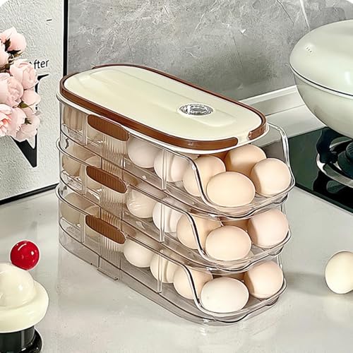Dispensador de huevos enrollable de 3 capas con desplazamiento automático 3