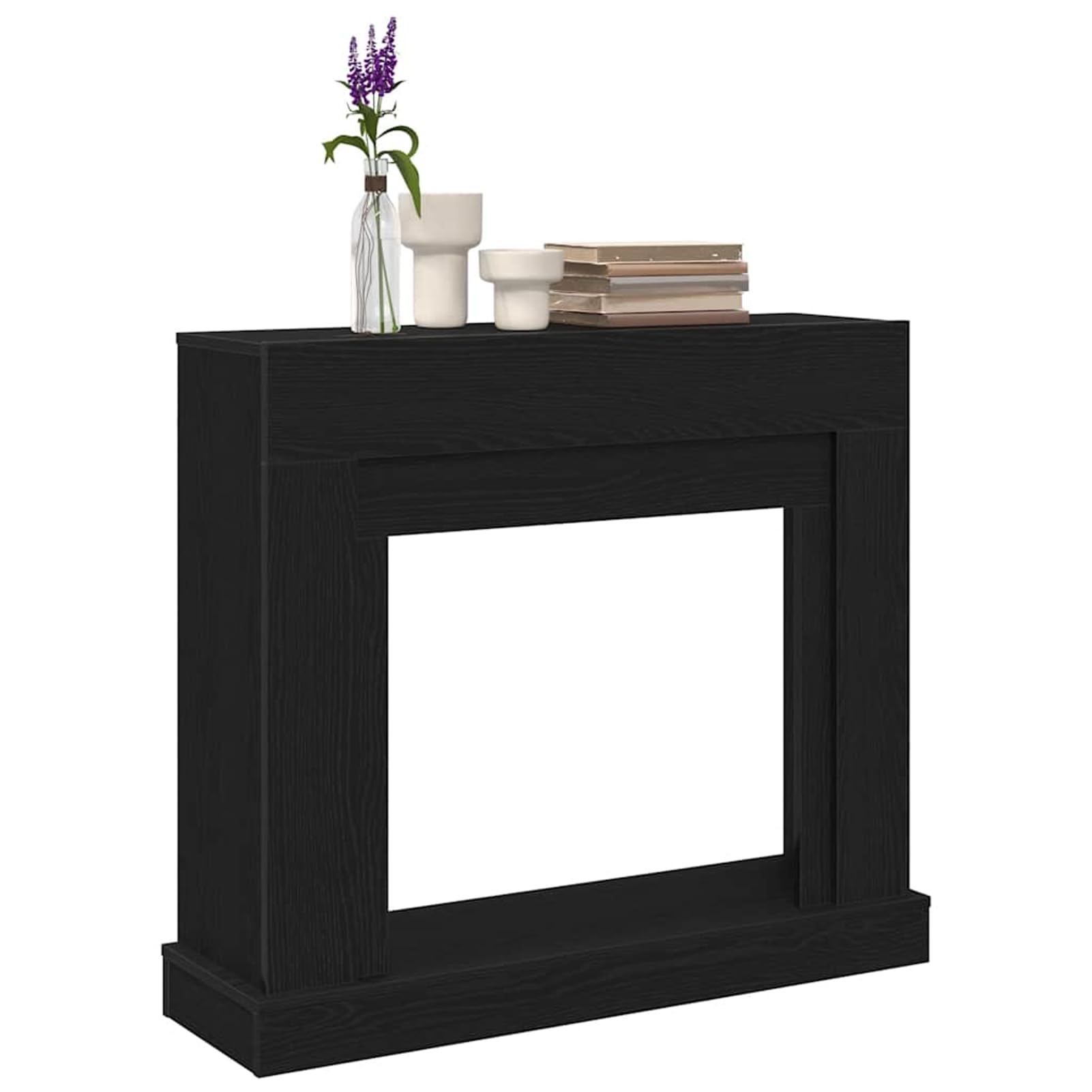 Gecheer Cornice per camino, mensola decorativa, struttura in truciolato, compatibile con fiamma LED, dimensioni 100x30x87,5 cm, per arredamento camino moderno