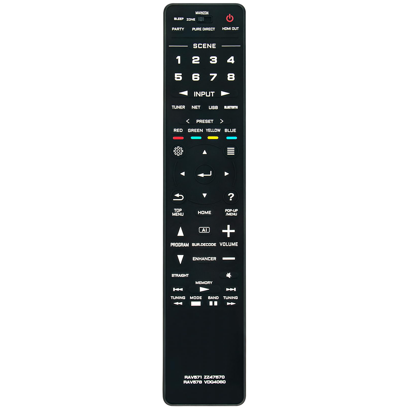 Télécommande de rechange RAV571 pour amplificateur A/V Yamaha - 6
