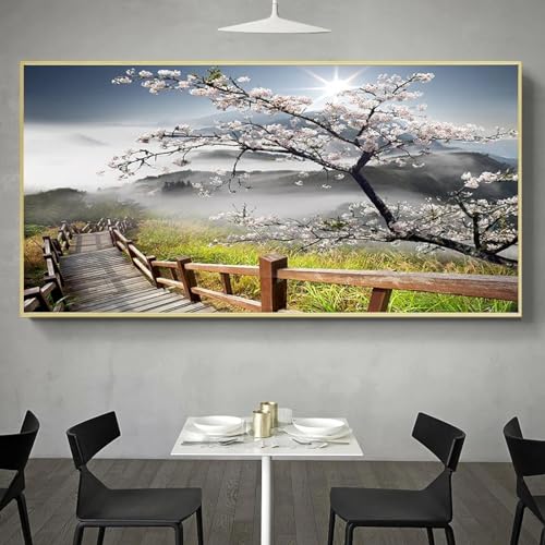 Peinture sur toile cerisier KEBIA impression d'art premium