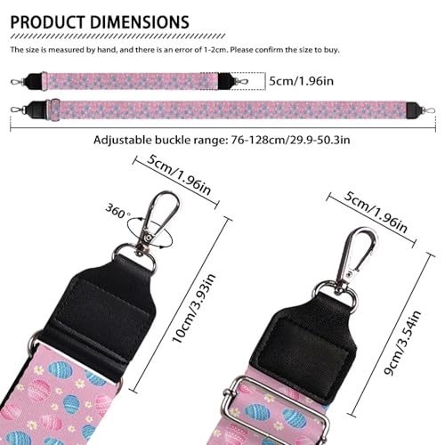 Image of Halloween Handbag Strap Canvas Purse Strap Colorful Bat Black Shoulder Strap Multicolor Bats Replacement Strap