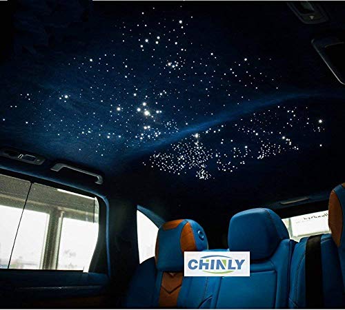 Car Use Bluetooth 16W LED RGBW Fiber Optic Star Ceiling Light, APP/Remote Music Mode Headliner Light Kit Mixed 450pcs(0.03in+0.04in+0.06in) 9.8ft + Adapter+Cigarette Lighter for Car/Room - Thumbnail 7
