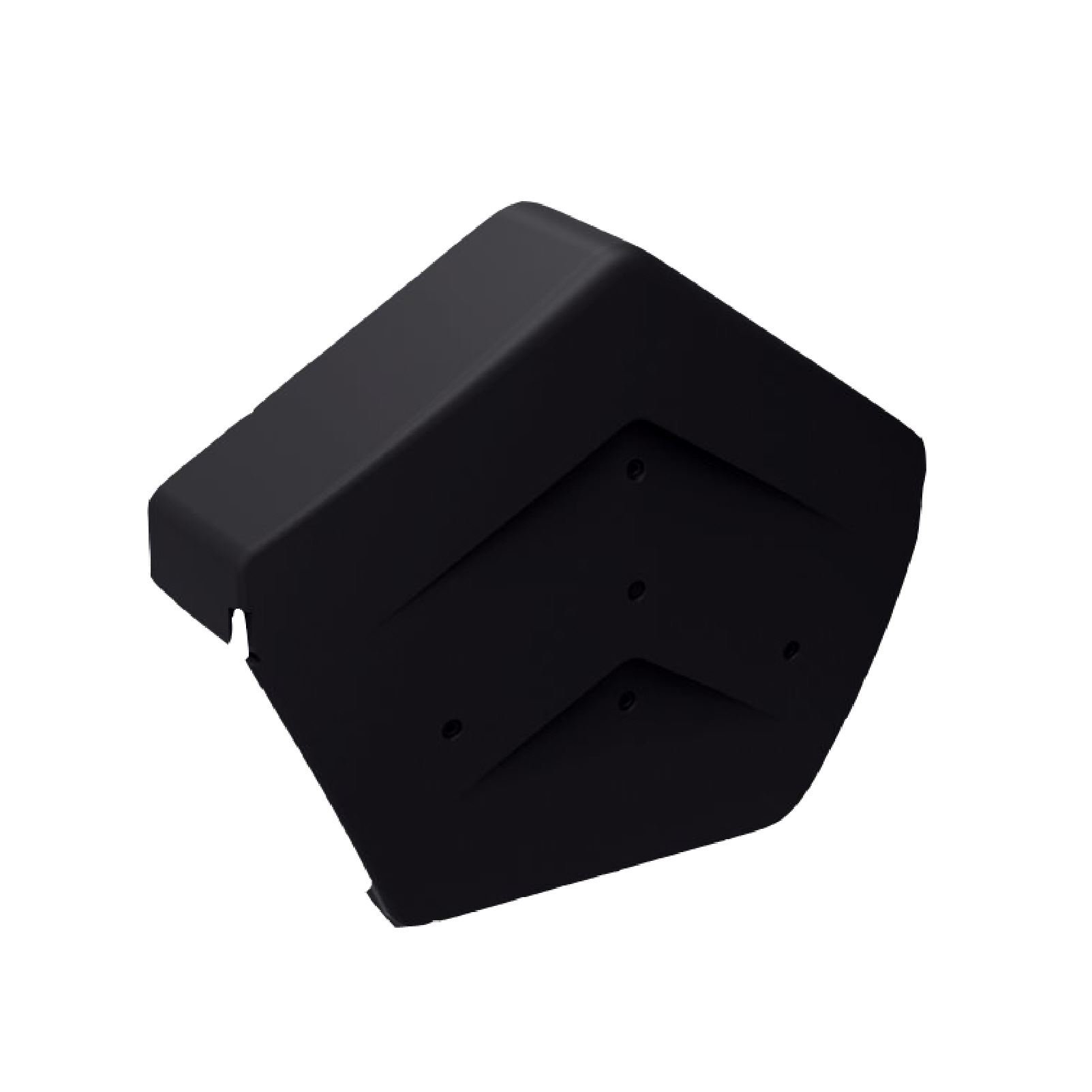 Home.smartBlack Angled Ridge End Cap for Dry Verge Systems, Gable Apex Roof Tiles