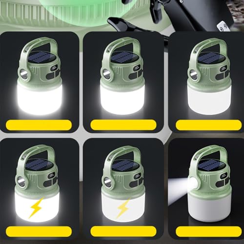 Lampe de camping rechargeable avec lanterne solaire étanche extérieure
