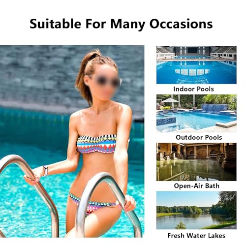 Escalera para piscina con 3 peldaños de acero inoxidable miniatura 6