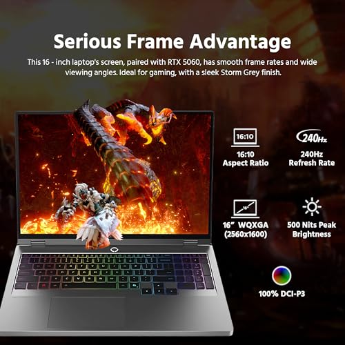 Image of Lenovo Legion 5i 16 inch WQXGA 240Hz AI-Powered Gaming Laptop, Intel 24-Core Ultra 9 275HX, NVIDIA GeForce RTX 5060 GDDR7, 32GB DDR5, 2TB PCle SSD, RGB Backlit Keyboard, Win 11 Pro, Gray, 1TB Docking