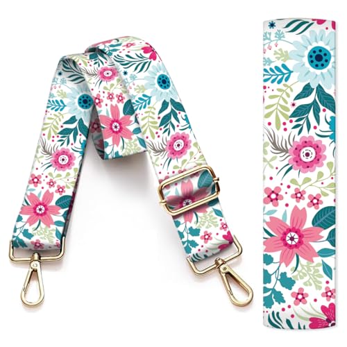 Image of Purse Strap Replacement Crossbody, 3.8cm Wide Shoulder Strap Adjustable Replacement Belt Gold Buckle