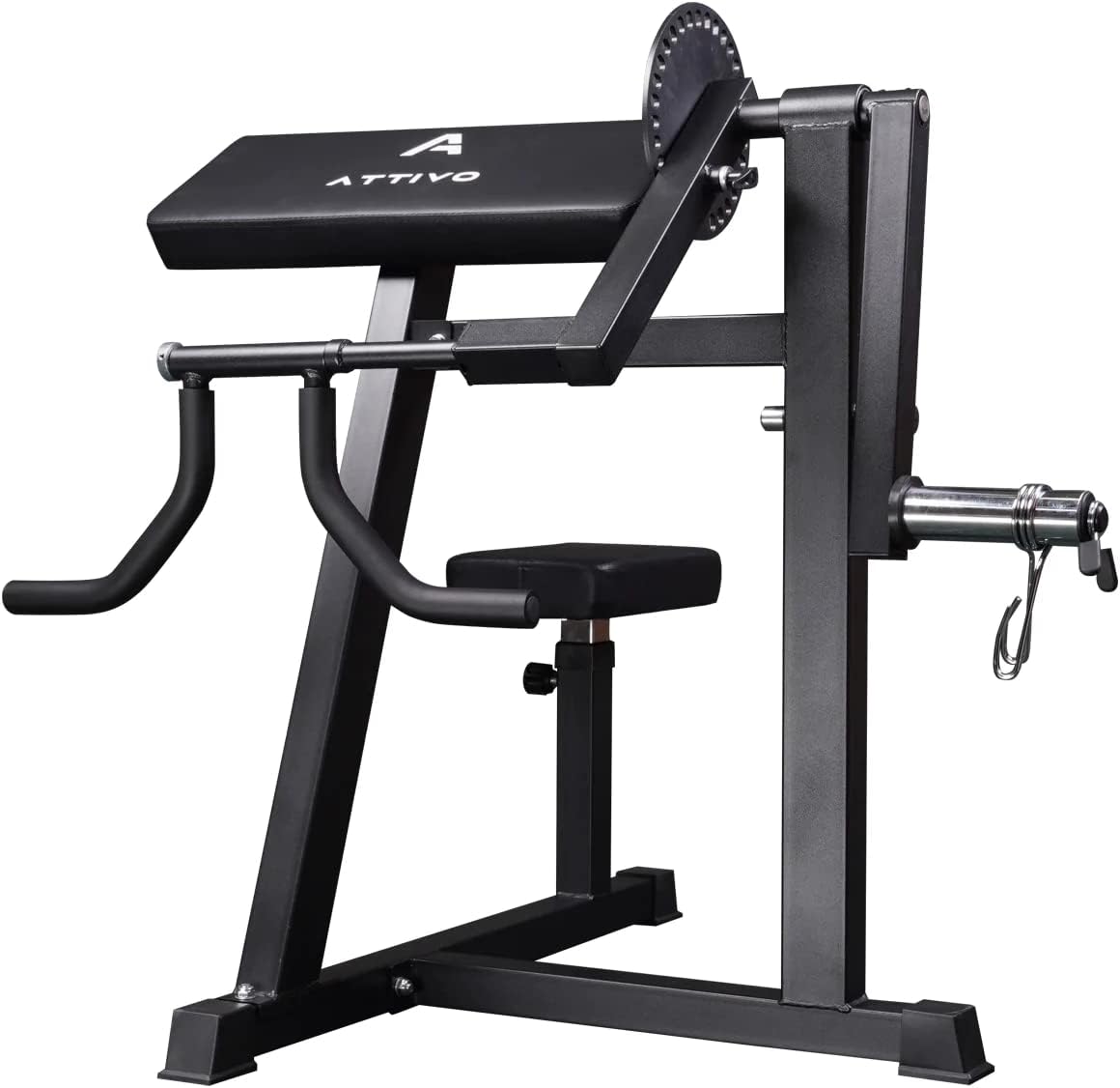ATTIVO Adjustable Preacher Curl Weight Bench Arm Machine Bicep Tricep