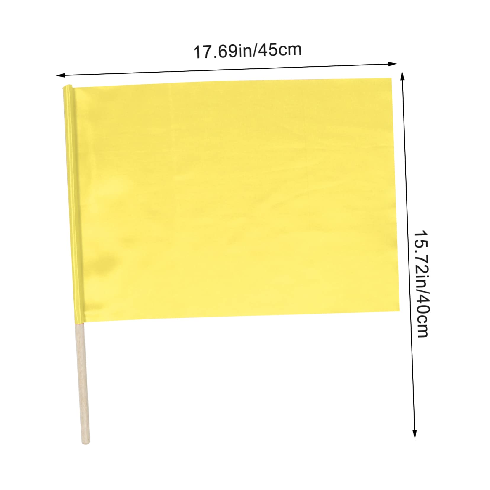 SUPVOX 4pcs Yellow Referee Flags Signal Flags for Sports Racing Events Lightweight Hand for Soccer Highly Visible