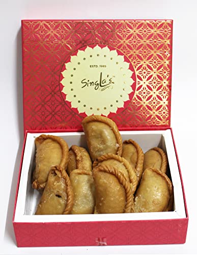 Feast on Traditional Holi Foods and Drinks 3 Singla Sweets Maida Gujiya 400g Indian Mithai sweet
