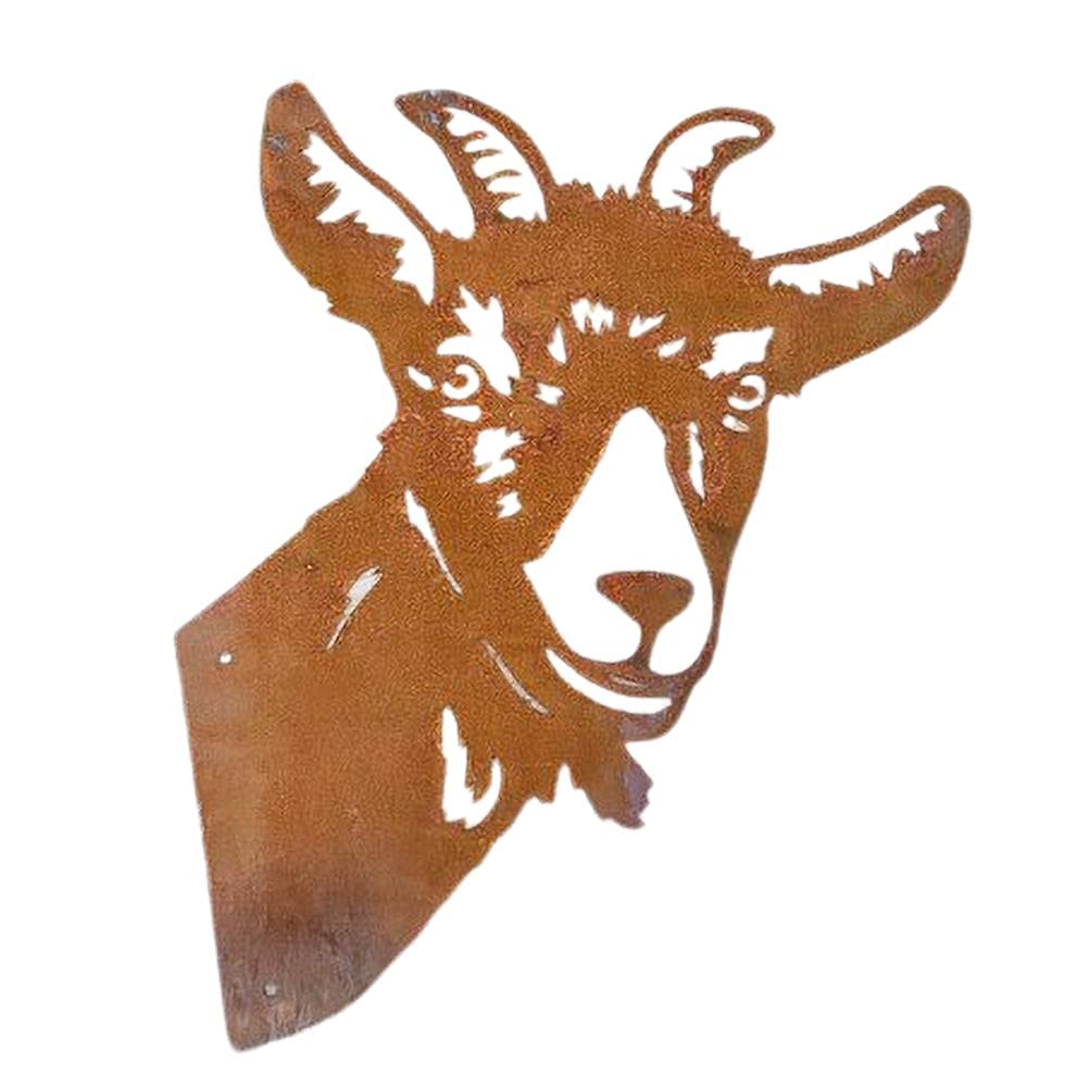 Chiyyak Pastoral Ornaments Metal Goat Garden Iron Art Decoration Farm Sheep Statue Metal Art