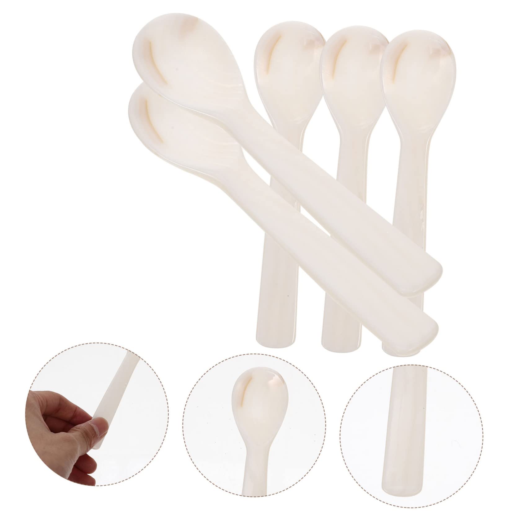 Amosfun 10 Stk Natürlicher Schalenlöffel Kaffeelöffel Espressolöffel Kaffeelöffel Für Den Haushalt Retro- Löffel Für Kaffee Schale Mini-löffel Hülse
