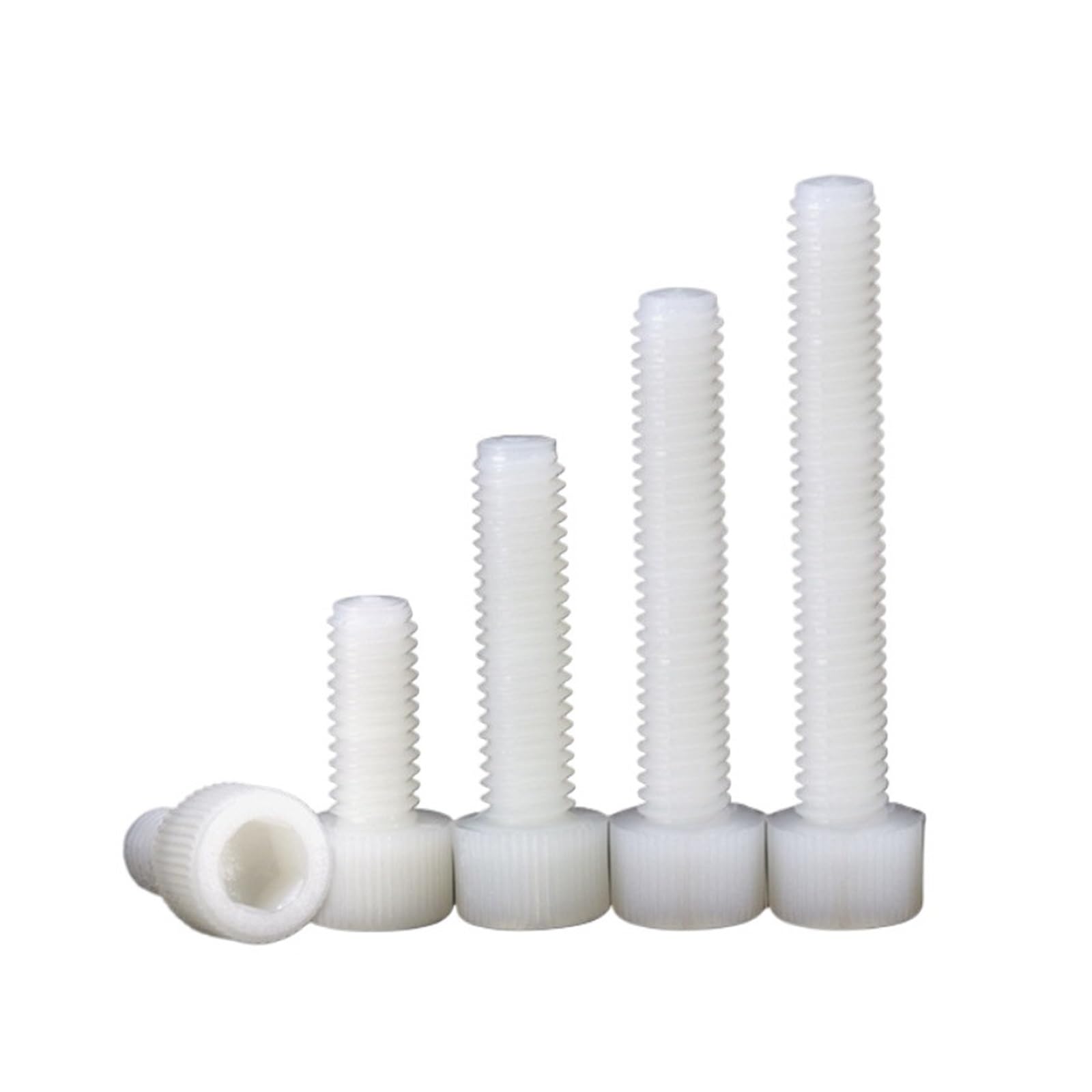 10/50 stücke Kunststoff Nylon Innensechskantschrauben Weiß M3 M4 M5 M6 M8(50pcs,M6x50mm)